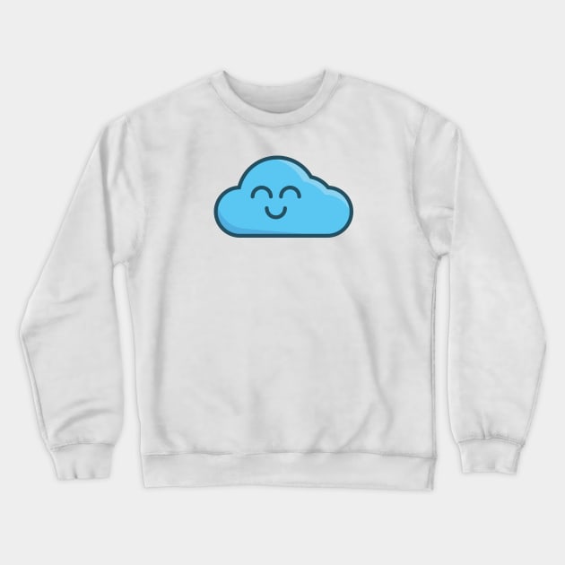 Happy Cloud Crewneck Sweatshirt by StimpyStuff